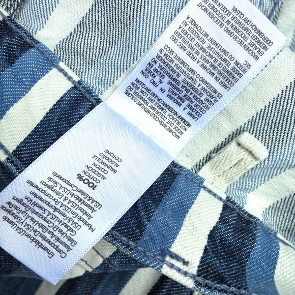 Mother NWOT Twister Patch Pocket Striped Jeans Sz 31 - Picture 8 of 9